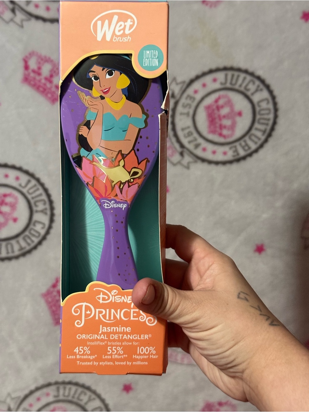 Disney Princess Jasmine Purple and Teal Wet Brush